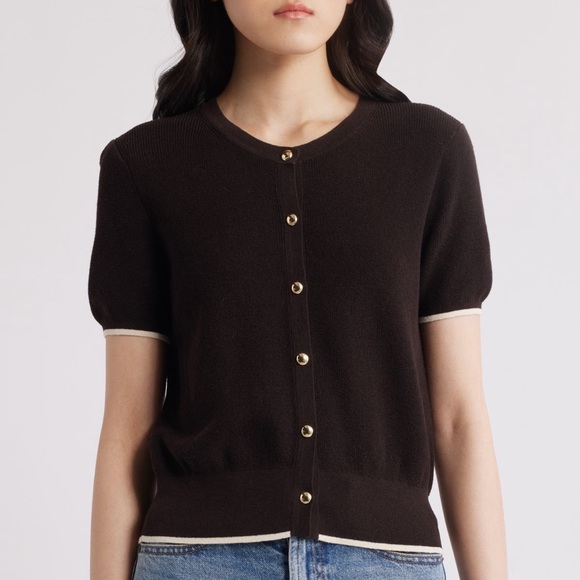 rag & bone Sweaters - Rag & Bone Dina Short Sleeve Cardigan